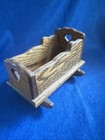 Vintage Solid Oak Doll Baby Cradle 8   