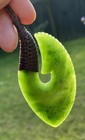 Flawless  N Jerry Nz  Pounamu Greenstone Jade Engraved Maori Hei Matau Hook