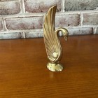 Vintage Swan Figurine Gold Art Deco Mid-century Modern Bird Sculpture 6in
