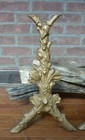 Antique Cast Iron Oak Branch  Leaf And Vine Andirons