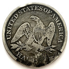 1861-o 50c Seated Liberty Silver Half Dollar Civil War Confederate   Plugged