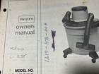 Craftsman Sears Owners Manual 758 17870 Home-n-shop Vac Double Insulated