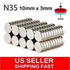 1 100pcs Super Strong Round Disc 10 X 3mm Magnets Rare Earth Neodymium N35 Lots