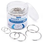 Offplex  100 Pack  Loose Leaf Binder Rings Assorted - 100 Pieces  Metallic