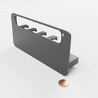 Key Rack Wall Mount 5 Hook Black With Tray Entryway Mail Holder Organizer