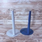 Lot Of 2 Metal Doll Stands For 12-17  Dolls White And Blue Adjustable