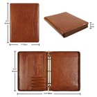 Handmade Leather Portfolio Binder - 3 Ring Binder Portfolio Genuine Leather
