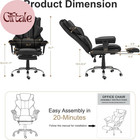 Ergonomic Office Chair With Heated Massage Function  Executive Computer Desk Cha