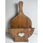 Vintage Wooden Plate Holder Wall Rack  Heart Decor Plate Display