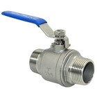 1 Inch Full Port Ball Valve 304 Stainless Steel Npt Male X Male Blue Handle