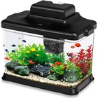 1 6 Gallon Ultra Clear Fish Tank Aquarium Starter Kit Led Filter System New