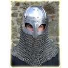 Historical Medieval Viking Helmet Battle Armor 18g Steel And Chain Mail Sca