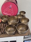 Singing Bowl Set Of 7 - Tibetan Chakra Balancing Yoga Bowls - Healing Set - Case