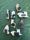8 Vintage 3d Resin Assorted Cute Kitten Cat Refrigerator Magnets