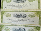 Baltimore   Ohio Rr Co  Stock Certs 5  25   50 Shares Cancelled 3 24 61