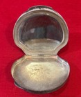Vintage 800 Silver Powder Compact  Floral Engraving With Mirror 