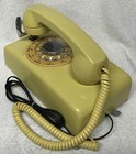Vintage 1960s Western Electric A b 554  1-64  Yellow Rotary Wall Mount Telephone