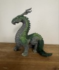 Safari Jungle Dragon Green gray Fantasy Statue Figurine 