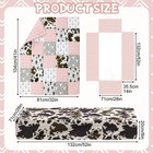3 Piece Patchwork Western Crib Bedding Set For Boys Girls Cow Cactus Print Ba   