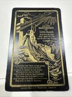 Antique 1908 Death Notice In Loving Remembrance Of Gold On Black Card Victorian