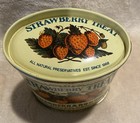 Vintage    strawberry Treat    Richardson   Robbins Dover  Del Oval Yellow Tin