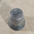 925 Sterling Silver Thimble Flower Leaf   Vine Design Size 11 - 3 6g