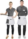 4   pack Server Waist Apron W  3 Pockets 12    Professional Waiter waitress Aprons