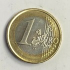 2002 Ireland 1 Euro  Eire Celtic Harp Bimetallic Coin  Km 38