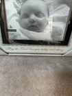 Malden Baptism Picture Frame Baby     Metal Silver Plate Trim On Glass  4 x6 