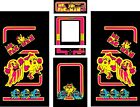 Fits Ms Pac Man Arcade 6 Pc Set Side Art Kickplate Choose Classic Blue Or Black