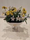 Vintage French Limoges Center Piece W  Beaded Flower Bouquet Floral Arrangement
