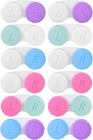 12 Pack Colorful Cute Contact Lens Case Bulk Box Holder Container Soak Storag   
