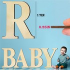 17 Inch Unfinished Wood Letter For Wall Decor Paintable Thick Wooden Letter F   
