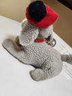 Vintage 1987 Dakin French Poodle Dog Grey In Red Beret Plush Stuffed Animal
