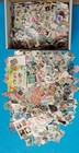 Worldwide Box Lot 1000s Used Off Paper Stamps From Estates 4  Lbs