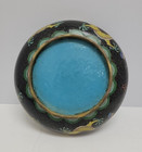 Chinese Scrolling Dragon Cloisonne Ming Style Brass Metal Painted Bowl  read 