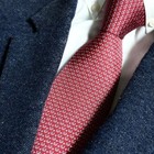 Salvatore Ferragamo Neck Tie New And Unused Red Gancini Flag 100 silk Italy