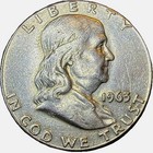 1963 P Franklin Half Dollar 50   - 90  Silver - Nice Original Silver Coin  