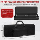 61-key Piano Keyboard Case   Padded Gig Bag W  Handles Shoulder Strap   Pocket