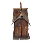 Antique Wooden Folk Art Birdhouse 7 x11  Hand Carved   Nailed