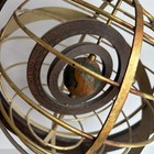Lrg Vintage Decorative Wood Brass Zona Freeda Armillary Sphere Globe Zodiac 22 h