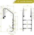 In-ground Swimming Pool Ladder Goplus 3 Steps Stainless Steel Grip