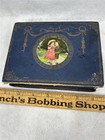 Antique Sewing Box Child s Girl s W contents Thread Needles  Etc Original 1890s