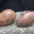 Lot Of 4 Hand Carved Soap Stone Eggs From Kenya  Decorative