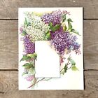 2 Vintage 1910 Roses   Lilacs Flower Stone Lithograph Print Presentation Panel 
