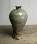 Antique Korean Buncheong Sagi Mishima Vase  14th Century  Early Joseon Dynasty