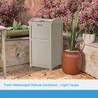 Suncast Gh1732 Trash Hideaway 33 Gallon Resin Outdoor Garbage Container  Taupe