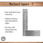 Dct Engineer Square - Precision Square Machinist Square Set 4 Inches