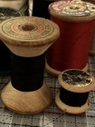       vintage Lot Of 9 Spools Of Thread Vintage Mixed Colors As Pictured