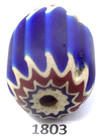 Great Barrel Venetian Antique Chevron Trade Bead African 1803 Bg 39 Murano